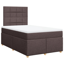 vidaXL sötétbarna szövet rugós ágy matraccal 120 x 200 cm (3291250) ágy és ágykellék