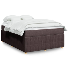 vidaXL sötétbarna szövet rugós ágy matraccal 140 x 190 cm ágy és ágykellék