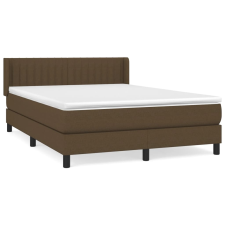 vidaXL sötétbarna szövet rugós ágy matraccal 140 x 190 cm (3129868) ágy és ágykellék