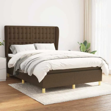 vidaXL sötétbarna szövet rugós ágy matraccal 140 x 200 cm ágy és ágykellék