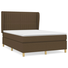 vidaXL sötétbarna szövet rugós ágy matraccal 140 x 200 cm (3128688) ágy és ágykellék
