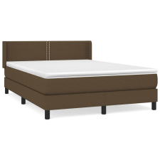 vidaXL sötétbarna szövet rugós ágy matraccal 140 x 200 cm (3129636) ágy és ágykellék