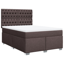 vidaXL sötétbarna szövet rugós ágy matraccal 140 x 200 cm (3290521) ágy és ágykellék