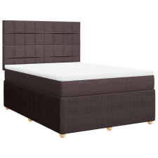 vidaXL sötétbarna szövet rugós ágy matraccal 140 x 200 cm (3292082) ágy és ágykellék