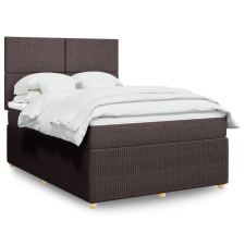 vidaXL sötétbarna szövet rugós ágy matraccal 160 x 200 cm ágy és ágykellék