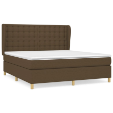 vidaXL sötétbarna szövet rugós ágy matraccal 160 x 200 cm (3128856) ágy és ágykellék
