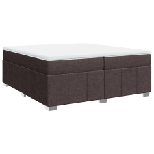 vidaXL sötétbarna szövet rugós ágy matraccal 200 x 200 cm (3285501) ágy és ágykellék