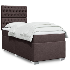vidaXL sötétbarna szövet rugós ágy matraccal 80 x 200 cm ágy és ágykellék