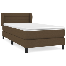 vidaXL sötétbarna szövet rugós ágy matraccal 80 x 200 cm (3126280) ágy és ágykellék