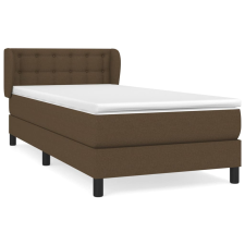 vidaXL sötétbarna szövet rugós ágy matraccal 80 x 200 cm (3126520) ágy és ágykellék