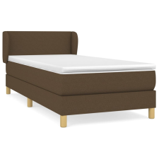 vidaXL sötétbarna szövet rugós ágy matraccal 80 x 200 cm (3126600) ágy és ágykellék