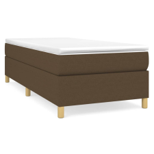 vidaXL sötétbarna szövet rugós ágy matraccal 80 x 200 cm (3144477) ágy és ágykellék