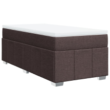 vidaXL sötétbarna szövet rugós ágy matraccal 80 x 200 cm (3285431) ágy és ágykellék