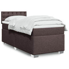 vidaXL sötétbarna szövet rugós ágy matraccal 90 x 190 cm ágy és ágykellék