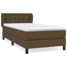 vidaXL sötétbarna szövet rugós ágy matraccal 90 x 190 cm (3126528) ágy és ágykellék