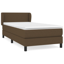 vidaXL sötétbarna szövet rugós ágy matraccal 90 x 200 cm (3126056) ágy és ágykellék