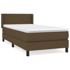 vidaXL sötétbarna szövet rugós ágy matraccal 90 x 200 cm (3129524) ágy és ágykellék