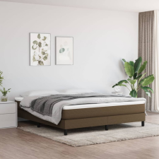 vidaXL Sötétbarna szövet rugós ágykeret 180x200 cm ágy és ágykellék