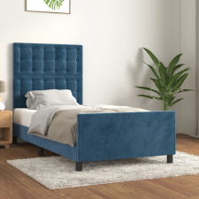 vidaXL sötétkék bársony ágykeret fejtámlával 80 x 200 cm ágy és ágykellék