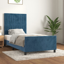 vidaXL sötétkék bársony ágykeret fejtámlával 90x200 cm ágy és ágykellék