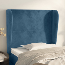 vidaXL sötétkék bársony fejtámla szárnyakkal 103 x 23 x 118/128 cm ágy és ágykellék