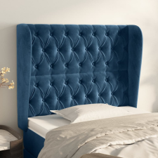 vidaXL sötétkék bársony fejtámla szárnyakkal 103 x 23 x 118/128 cm ágy és ágykellék