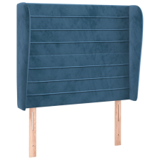 vidaXL sötétkék bársony fejtámla szárnyakkal 103 x 23 x 118/128 cm (3118142) ágy és ágykellék