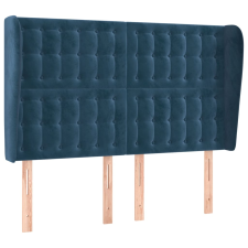 vidaXL sötétkék bársony fejtámla szárnyakkal 147 x 23 x 118/128 cm (3118442) ágy és ágykellék