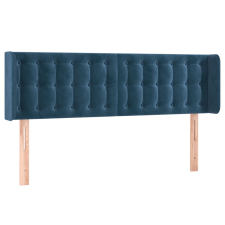 vidaXL sötétkék bársony fejtámla szárnyakkal 147x16x78/88 cm (3119254) ágy és ágykellék
