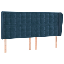 vidaXL sötétkék bársony fejtámla szárnyakkal 203x23x118/128 cm (3118460) ágy és ágykellék
