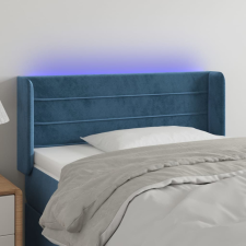 vidaXL sötétkék bársony LED-es fejtámla 103 x 16 x 78/88 cm ágy és ágykellék