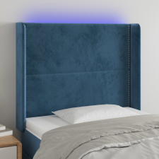 vidaXL sötétkék bársony LED-es fejtámla 103x16x118/128 cm ágy és ágykellék