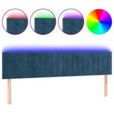 vidaXL sötétkék bársony LED-es fejtámla 160x5x78/88 cm (3121908) ágy és ágykellék