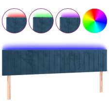 vidaXL sötétkék bársony LED-es fejtámla 180x5x78/88 cm (3121914) ágy és ágykellék