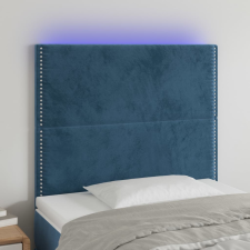 vidaXL sötétkék bársony LED-es fejtámla 90x5x118/128 cm ágy és ágykellék