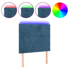 vidaXL sötétkék bársony LED-es fejtámla 90x5x118/128 cm (3122604) ágy és ágykellék