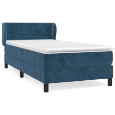 vidaXL sötétkék bársony rugós ágy matraccal 80 x 200 cm ágy és ágykellék