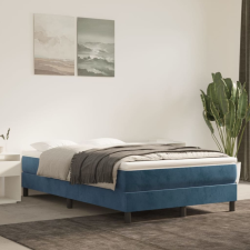 vidaXL sötétkék bársony rugós ágykeret 120 x 200 cm ágy és ágykellék