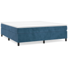 vidaXL sötétkék bársony rugós ágykeret 180x200 cm (3121136) ágy és ágykellék