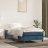 vidaXL sötétkék bársony rugós ágykeret 90x190 cm