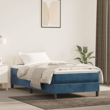 vidaXL Sötétkék bársony zsebrugós ágymatrac 90x190x20 cm ágy és ágykellék