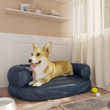 vidaXL sötétkék ergonomikus műbőr kutyaágy 60 x 42 cm szállítóbox, fekhely kutyáknak