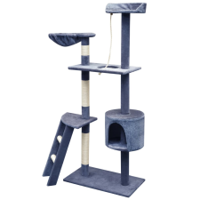 vidaXL sötétkék macskabútor szizál kaparófákkal 150 cm (170489) macskafelszerelés