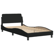 vidaXL sötéts szövet ágykeret fejtámlával 100 x 200 cm (373127) ágy és ágykellék