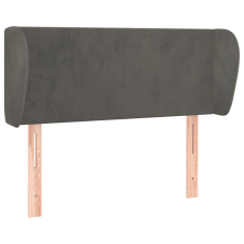 vidaXL sötétszürke bársony fejtámla szárnyakkal 103x23x78/88 cm (3116907) ágy és ágykellék
