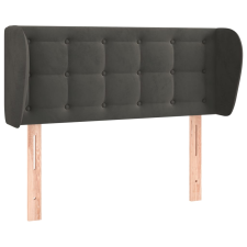 vidaXL sötétszürke bársony fejtámla szárnyakkal 203x23x78/88 cm (3117609) ágy és ágykellék