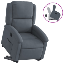 vidaXL sötétszürke bársony felállást segítő dönthető fotel (3204301) bútor