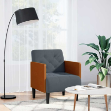 vidaXL sötétszürke bársony kanapészék karfás szék 55 cm bútor