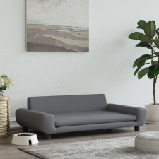 vidaXL sötétszürke bársony kutyaágy 100 x 54 x 33 cm szállítóbox, fekhely kutyáknak