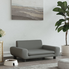 vidaXL sötétszürke bársony kutyaágy 70 x 45 x 33 cm szállítóbox, fekhely kutyáknak